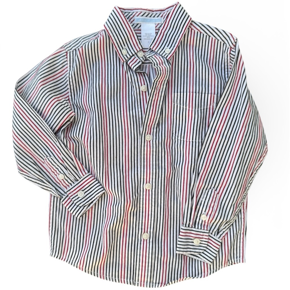 Janie and Jack Multicolor Striped Button-Down Shirt
